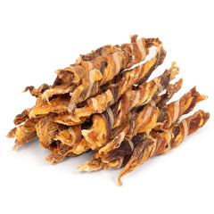 MON2SUN palitos de carnes deshidratadas enrollados triple sabor, ideal para premiar a perros pequeños.