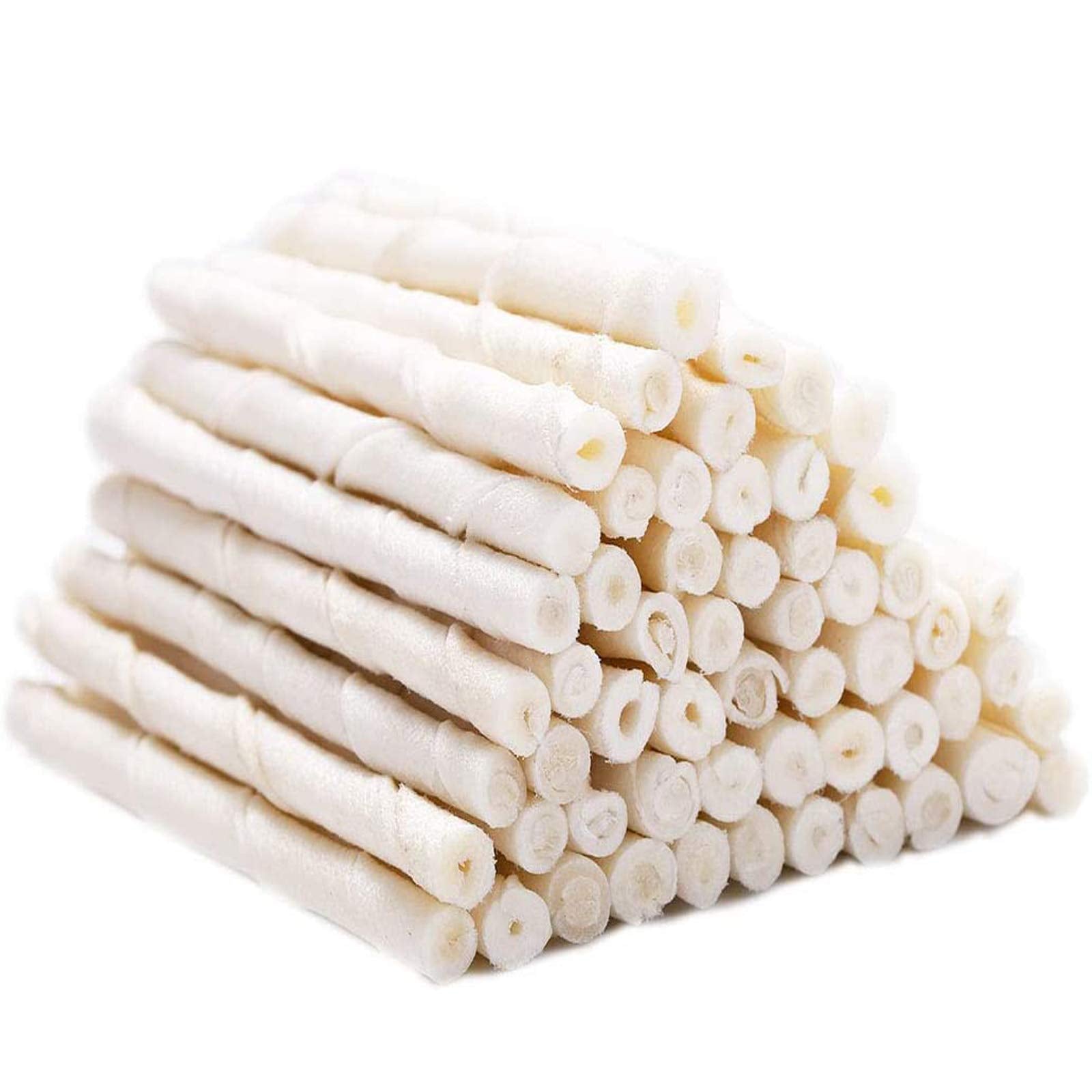 MON2SUN palitos piel cruda doblados 5 pulgadas para perros pequeños.