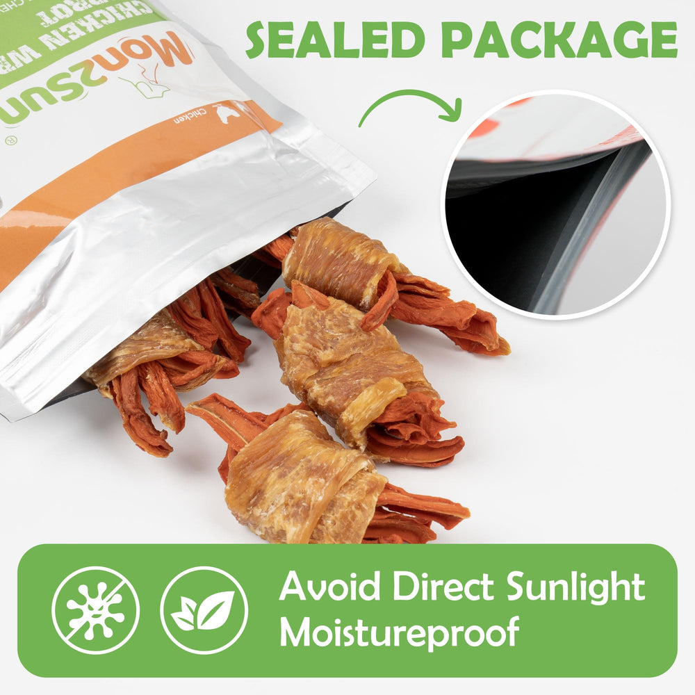 MON2SUN Premios para perro: bolsa con cierre para conservar frescura.
