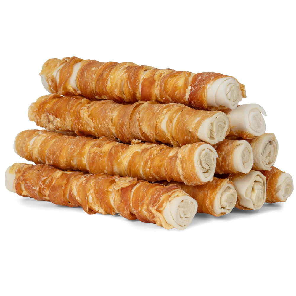MON2SUN rollos crudo envueltos pollo de 9 pulgadas para limpieza dental durante la masticación