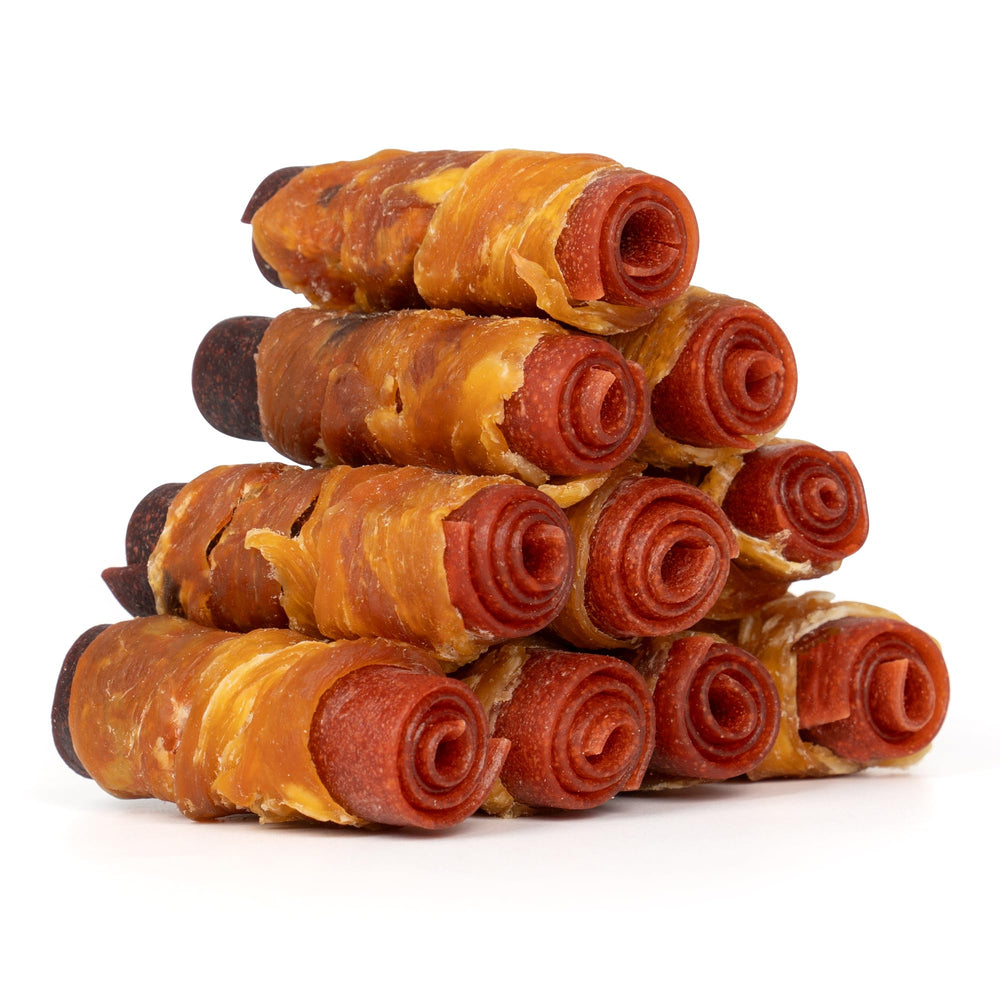 MON2SUN rollos triple sabor de 3 pulgadas, ideales para perros pequeños.