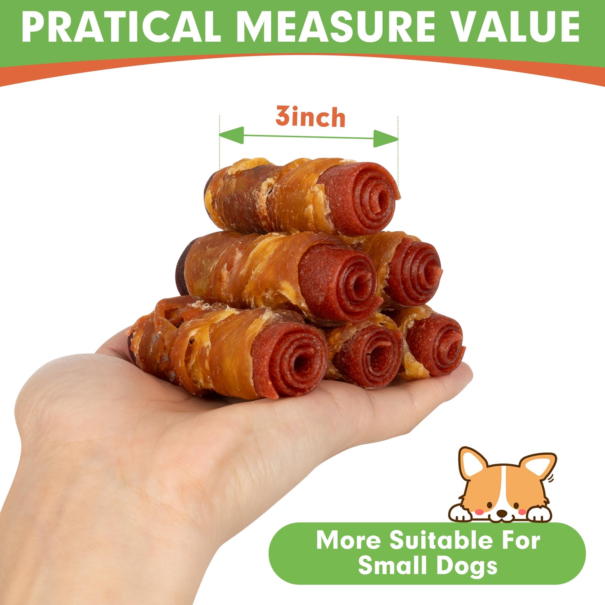 MON2SUN rollos de 3 pulgadas para perros pequeños.