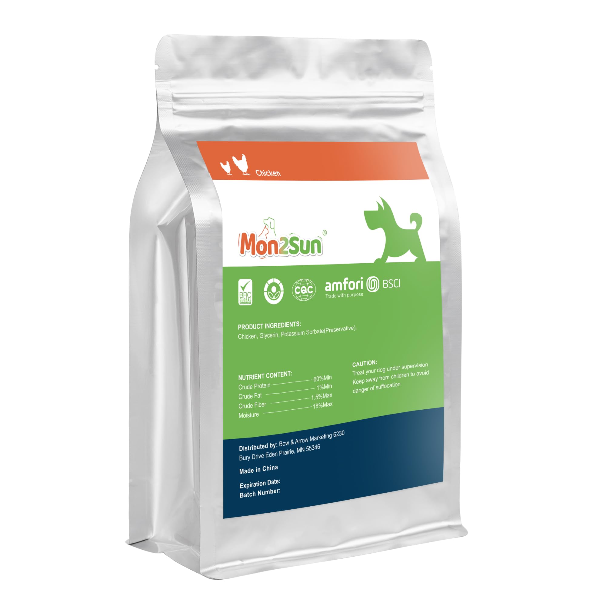 MON2SUN Tiras de pollo para perros pequeños, control de calidad garantizado.