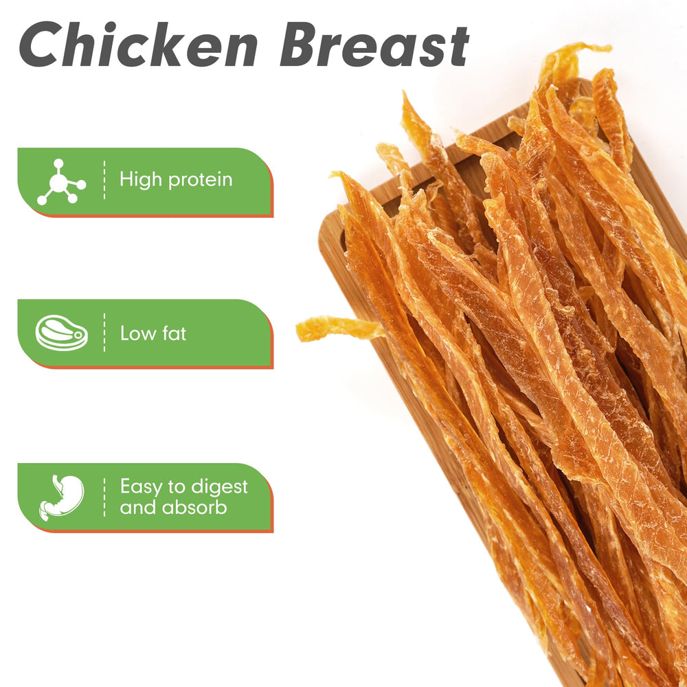 MON2SUN Tiras de pollo para perros pequeños, lista para masticar como recompensa.