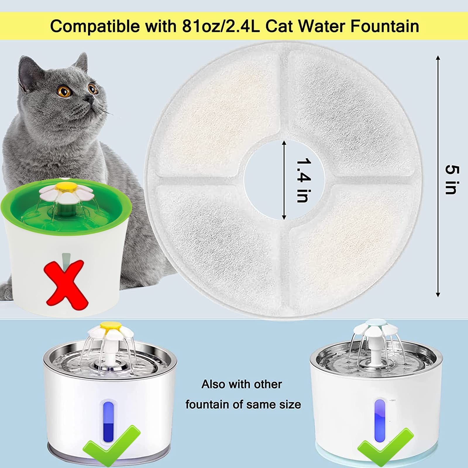 Eponges-pre-filtre Monsin, paquet 4 pour protéger la filtration