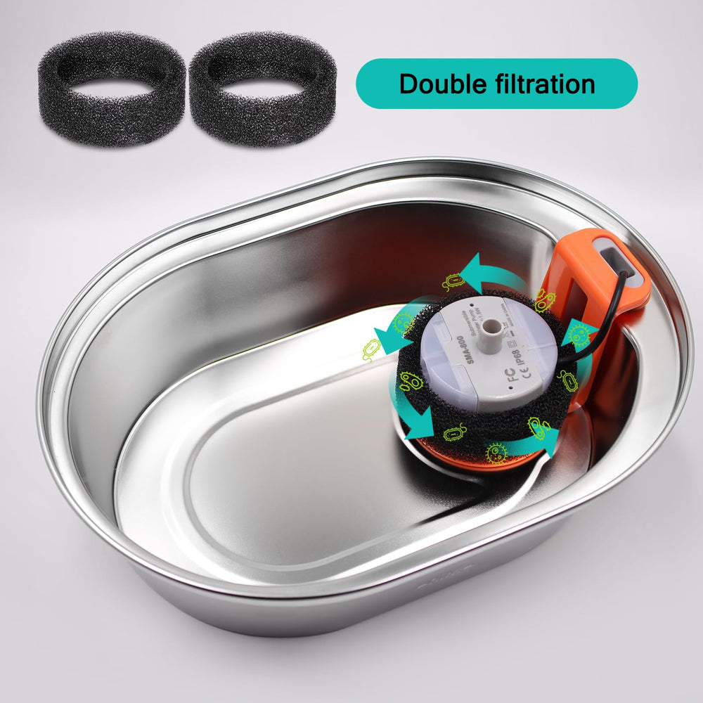 Filtración triple con algodón y carbón activado para agua fresca y sin olores.