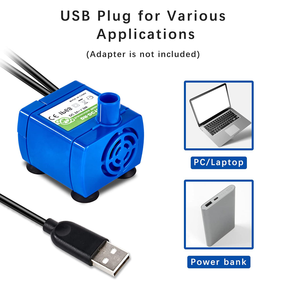 Pompe Monsin avec connectique USB, usage pratique sur chargeur portable.