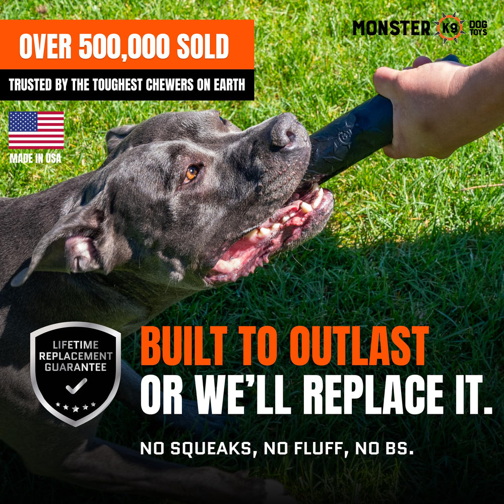 Monster K9 Goma Natural Resistente, ideal para mordidas intensas.