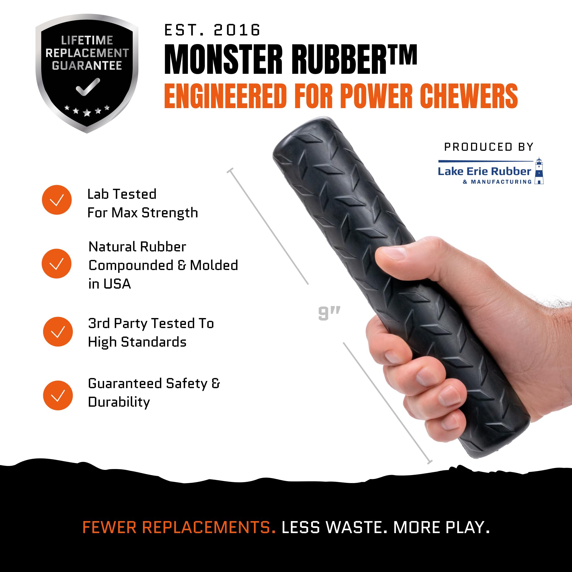 Monster K9 Juguete seguro y no tóxico, apto para mordidas intensas.
