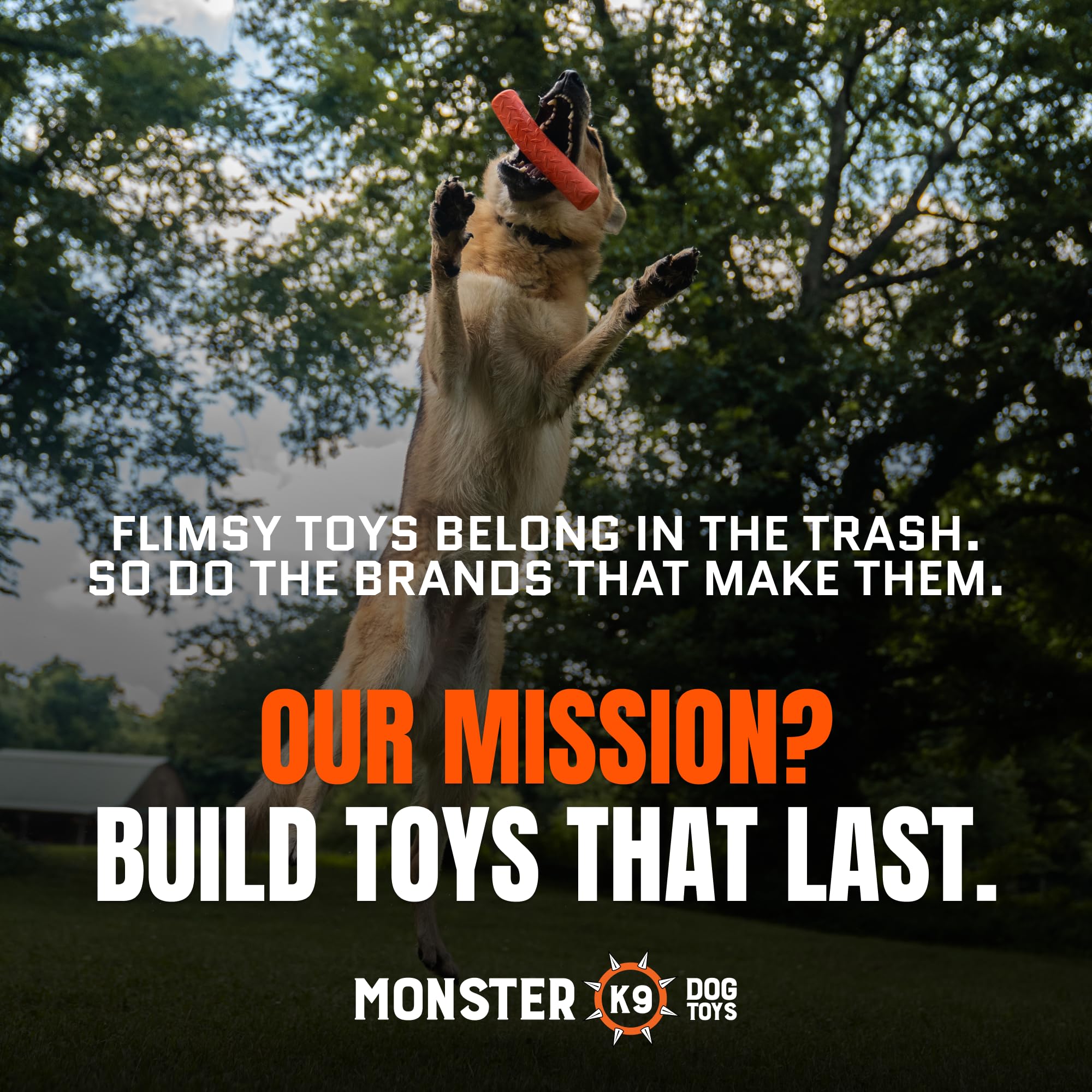 Monster K9 Indestructible Stick: duración extrema para mordidas fuertes.