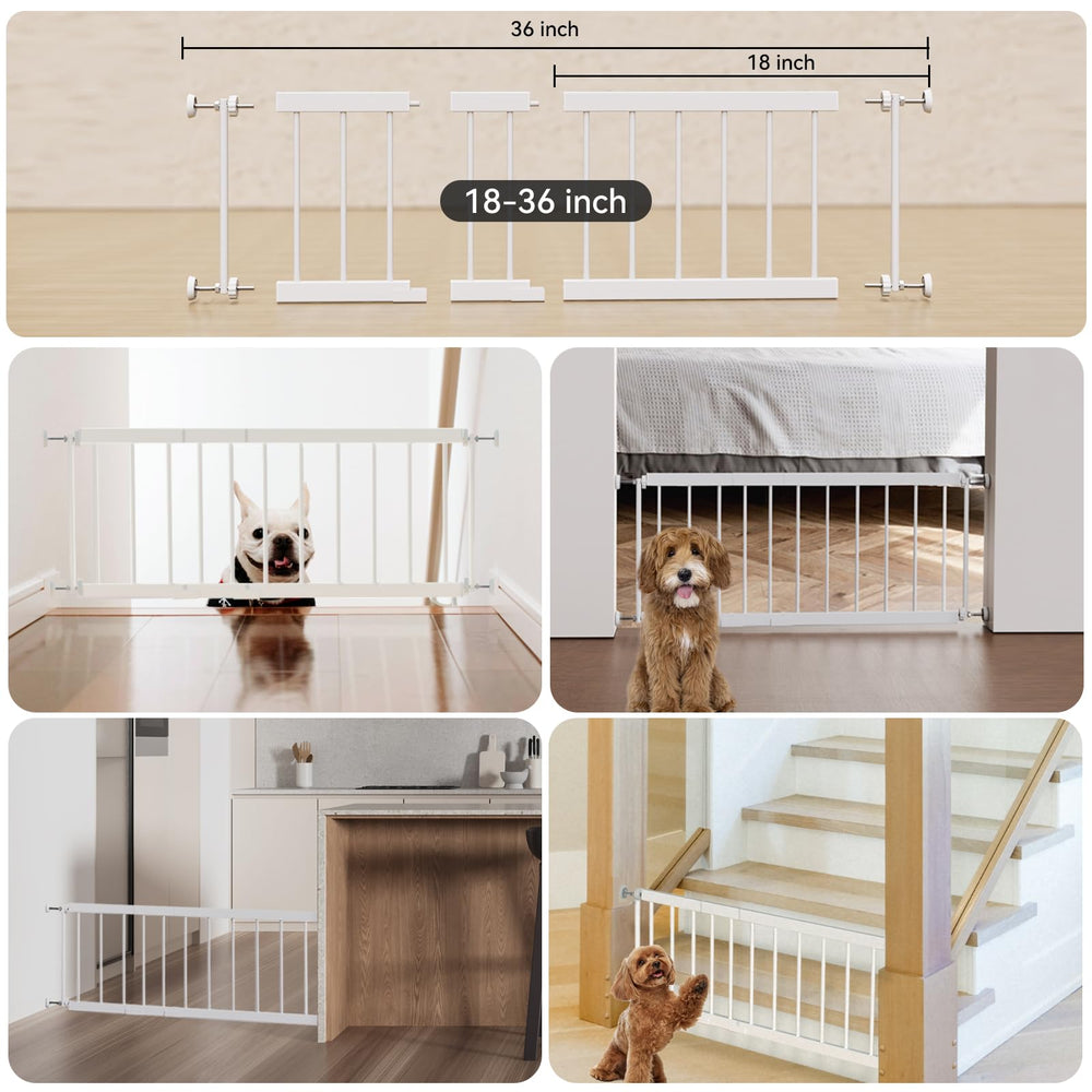 MOOECKOM Puerta extensión 18-36 pulgadas ideal para puertas y escaleras.
