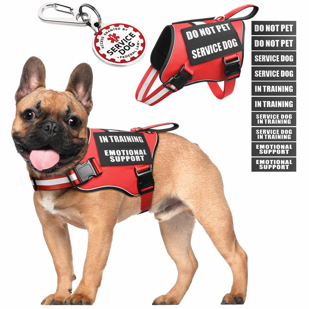 MOOGROU arnés de servicio para perro, ajuste fácil y cómodo para paseos.
