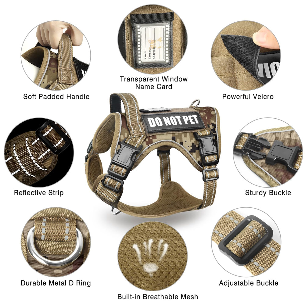 MOOGROU arnés táctico camuflado XL para razas grandes.