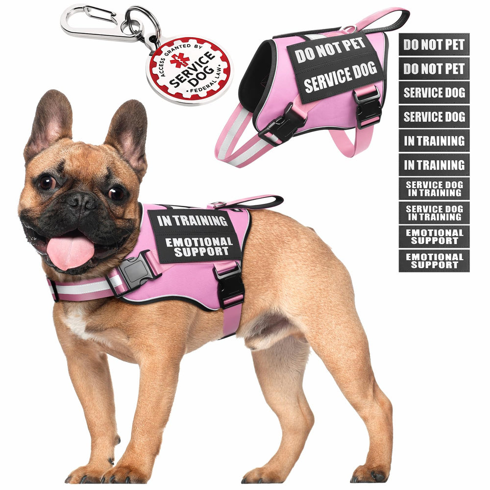 MOOGROU chaleco servicio perro con parches visibles para entrenamiento diario