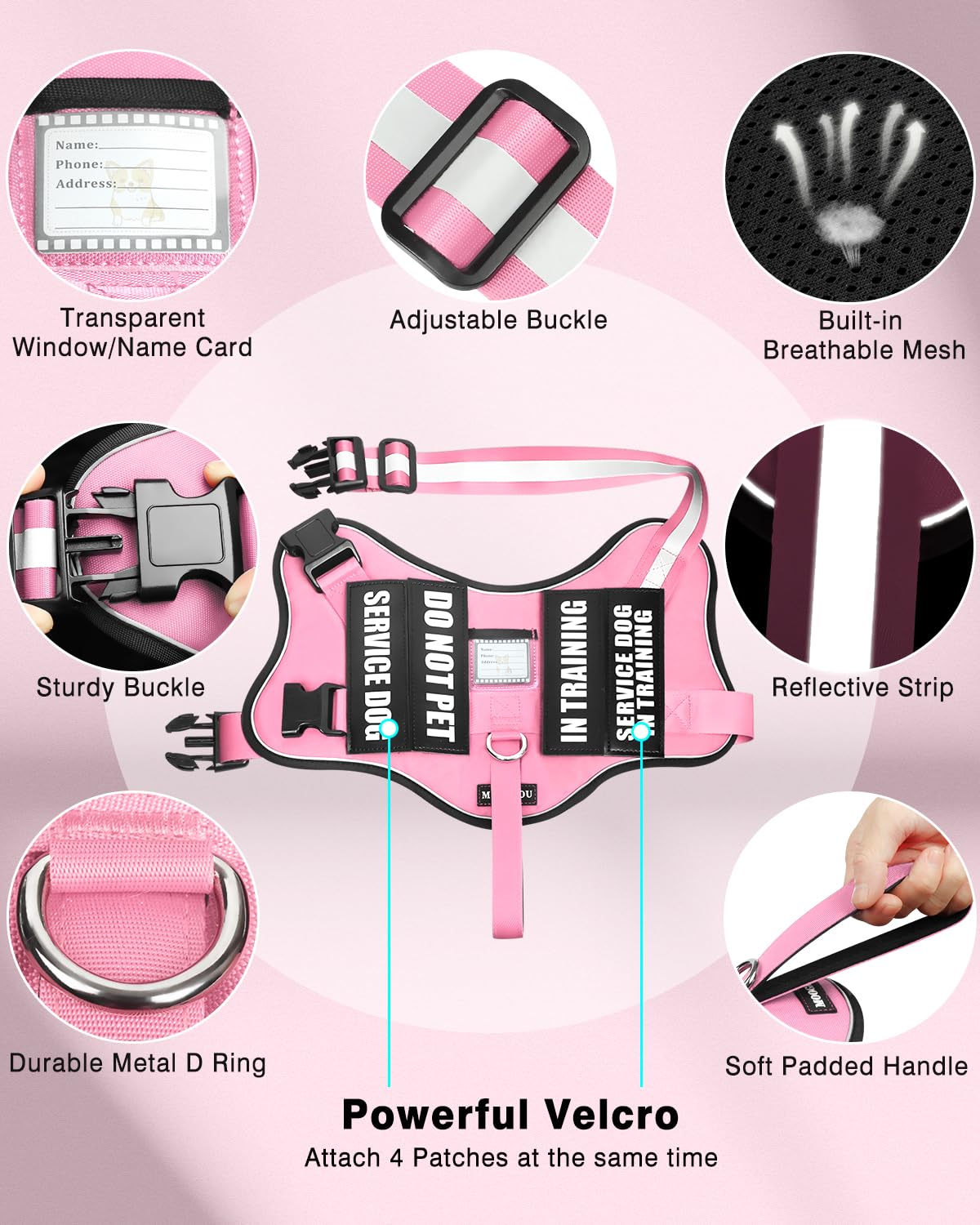 MOOGROU parches velcro brillantes para expresar estado o instrucciones.