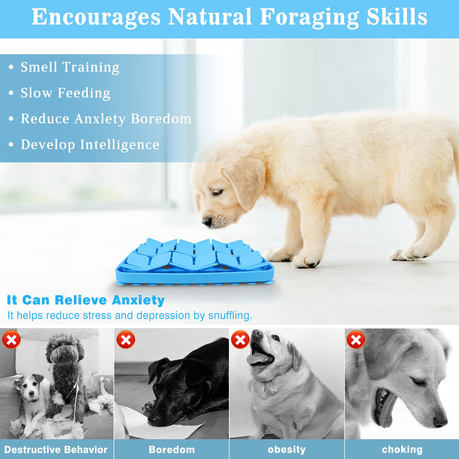 MOOGROU Snuffle Mat para forrajeo, mejora el olfato de tu perro de forma lúdica.