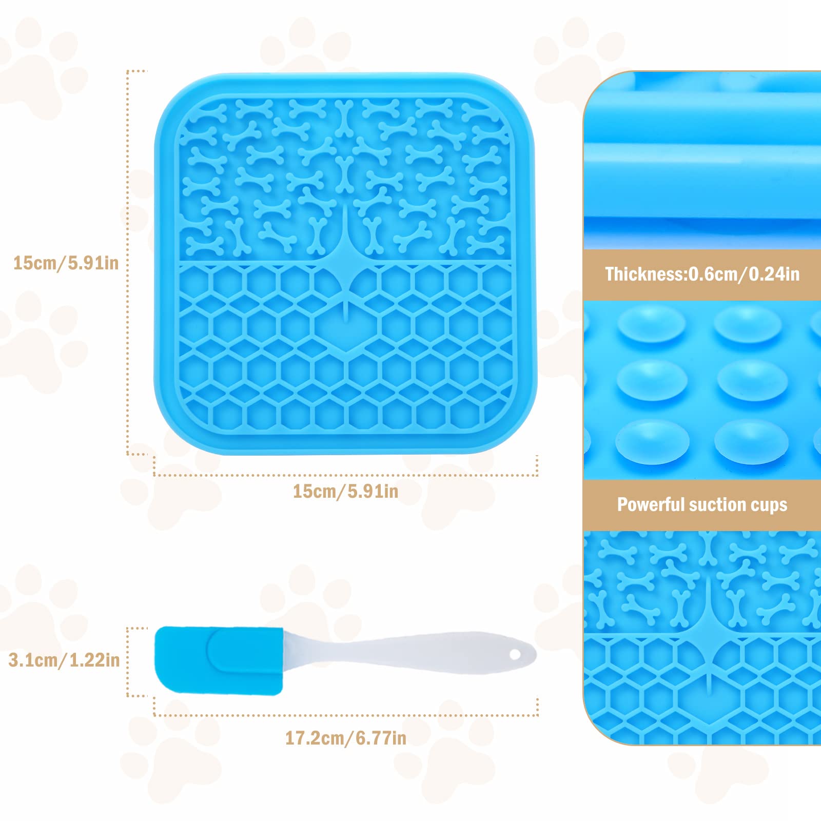 Tapete de lamido MooonGem diseño práctico, facilita adherencia estable durante la comida.