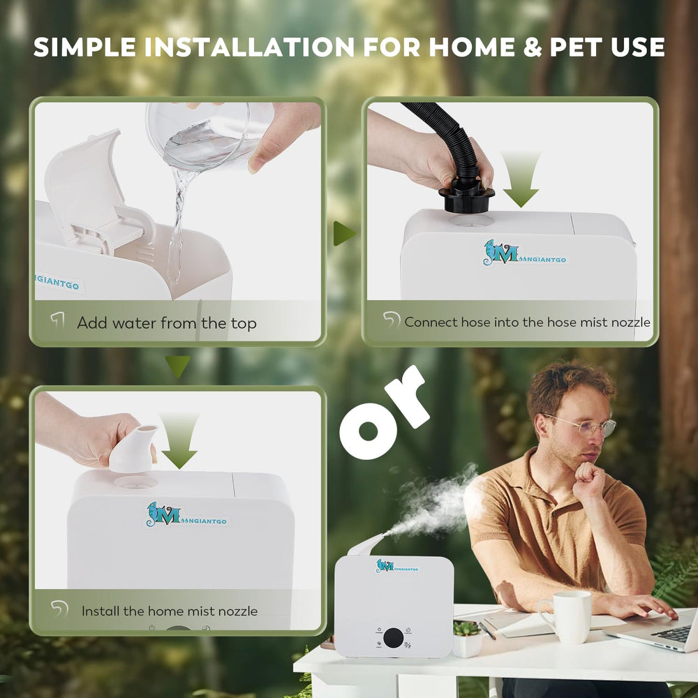 Moongiantgo humidificador-reptiles-temporizador-intervalos programa ciclos regulares para una humedad estable.