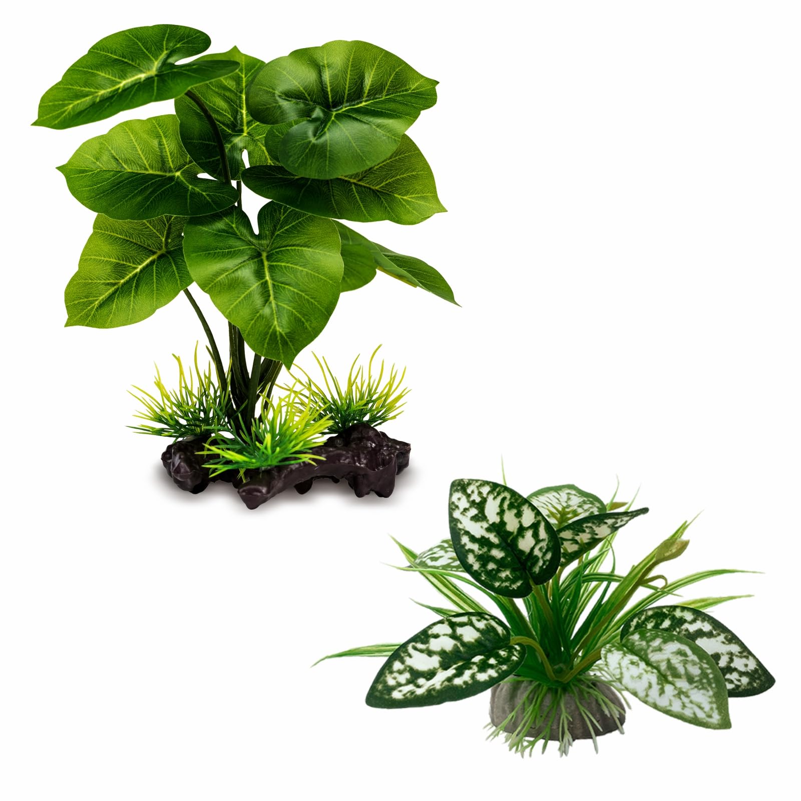 Moonorange plantas artificiales para terrario con pedestal estable
