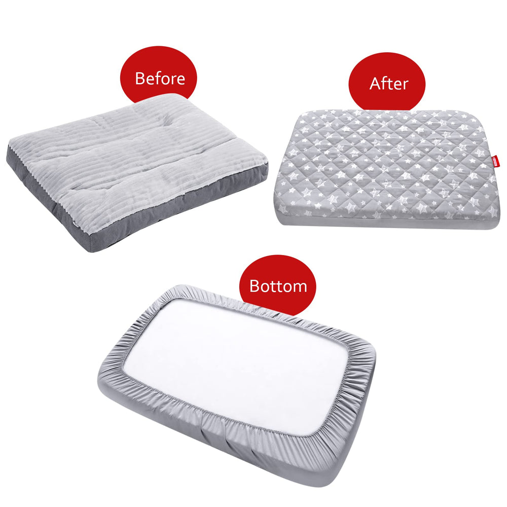 Moonsea funda con borde elástico; ajuste seguro en camas redondas o rectangulares