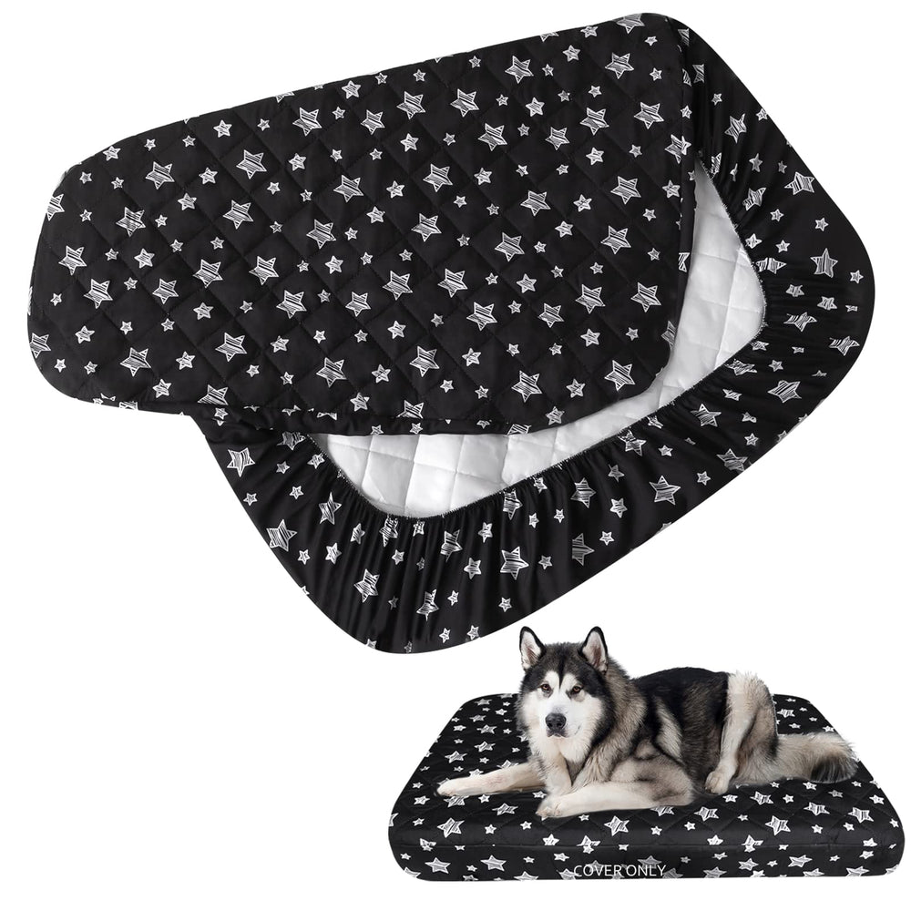 Moonsea funda cama perro impermeable con estampado de estrellas negro para 44x54