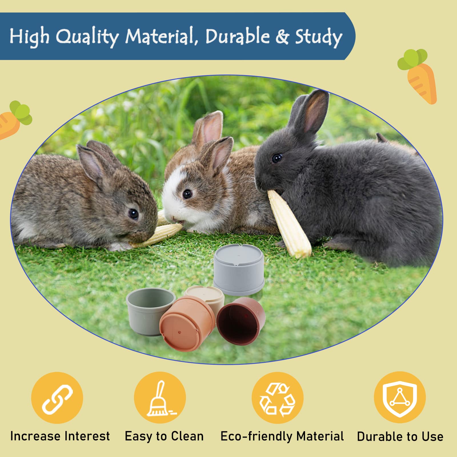 Mooydee tazas apilables para alimentación lenta y juego