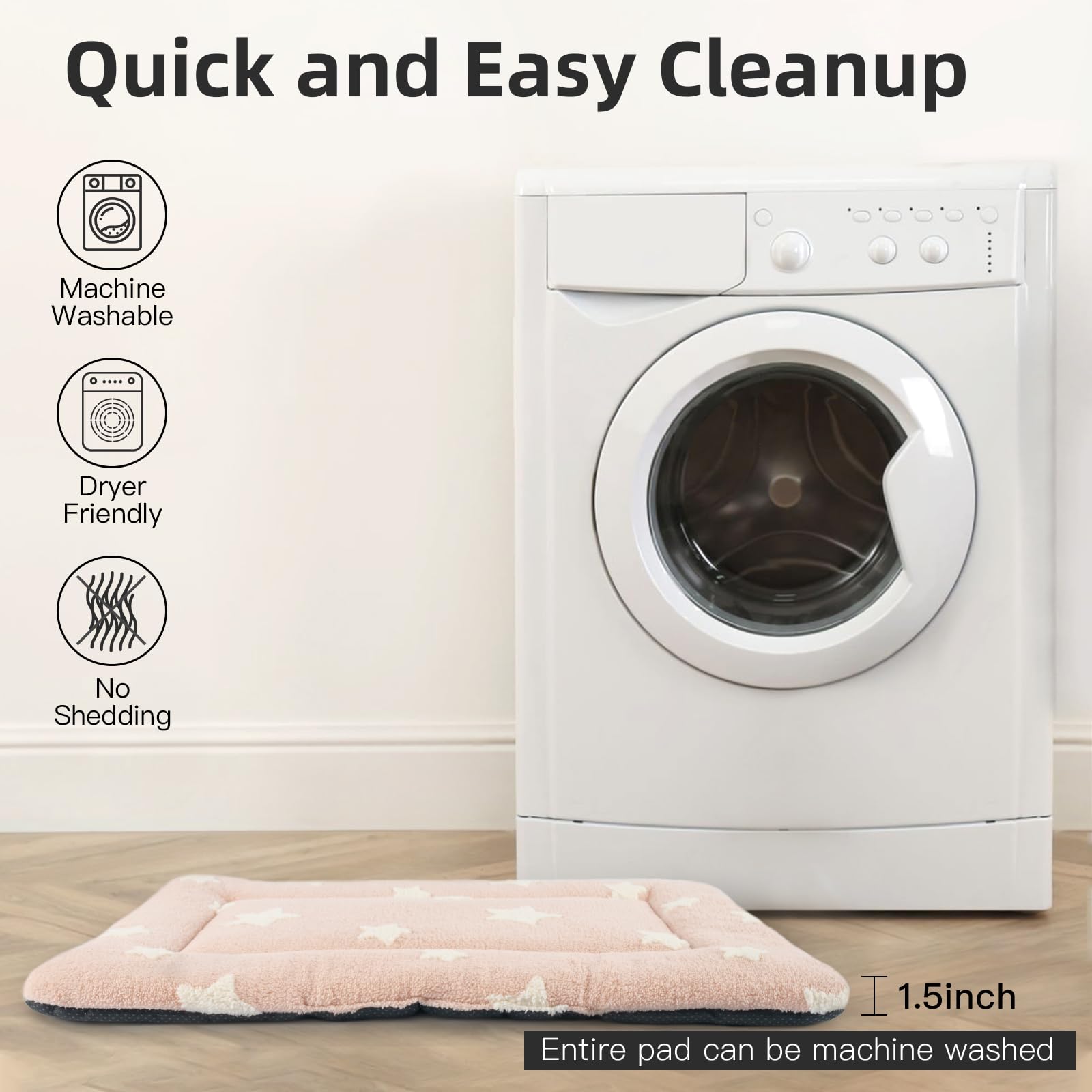 Mora Pets cama-jaula rosa relleno de fibra suave ofrece soporte duradero.