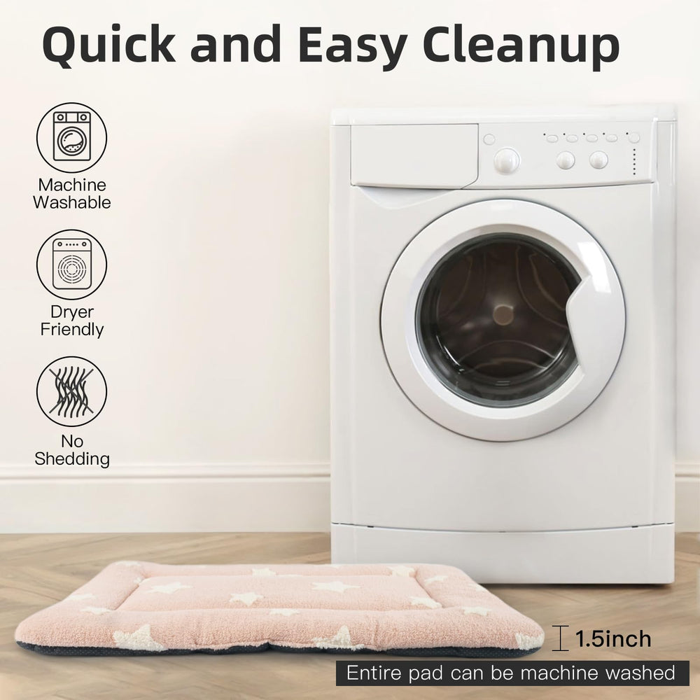 Mora Pets cama-jaula rosa relleno de fibra suave ofrece soporte duradero.