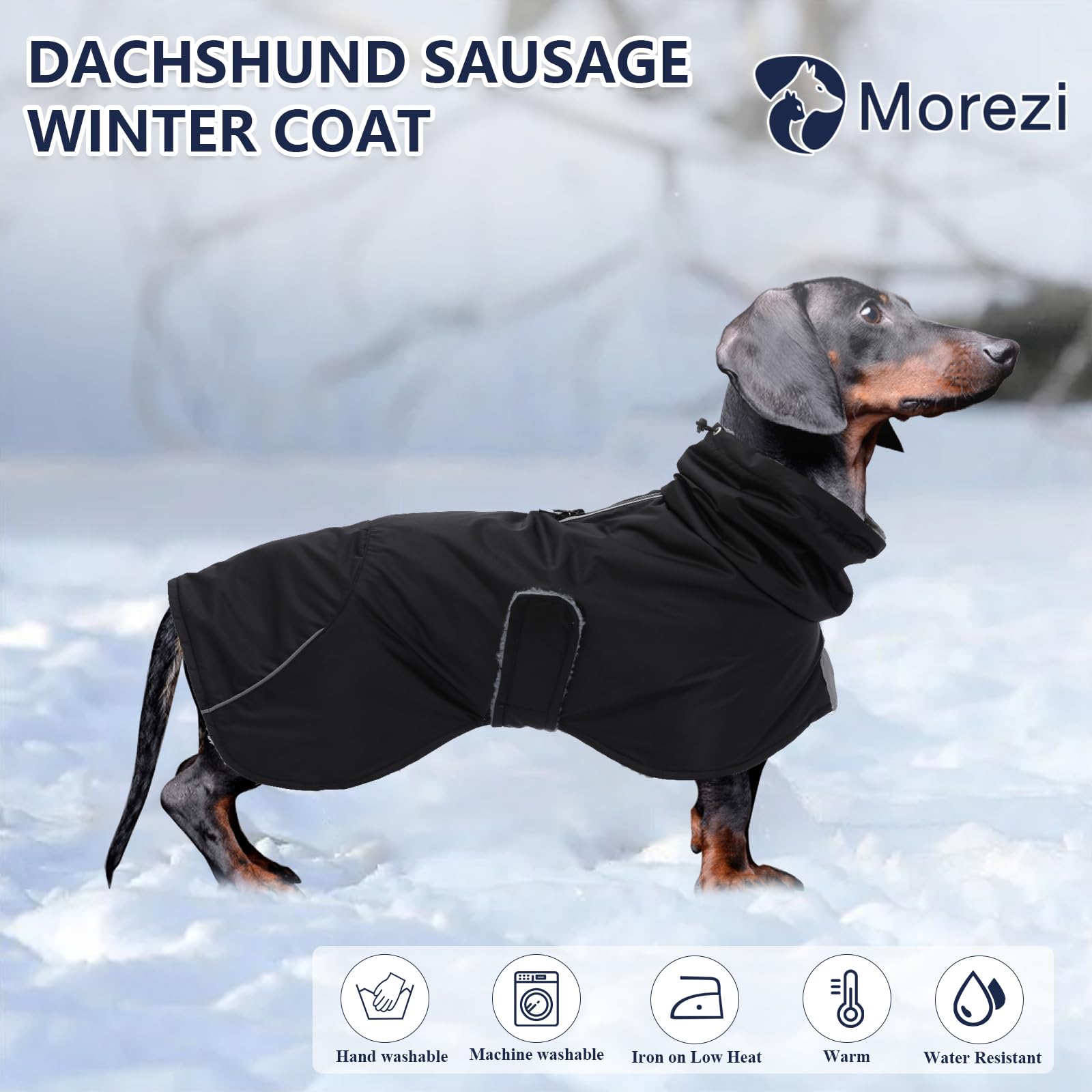 Chaleco Morezi para dachshund con correas ajustables para un ajuste cómodo