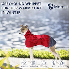 Morezi chaqueta Whippet con forro acolchado, ideal para paseos fríos.