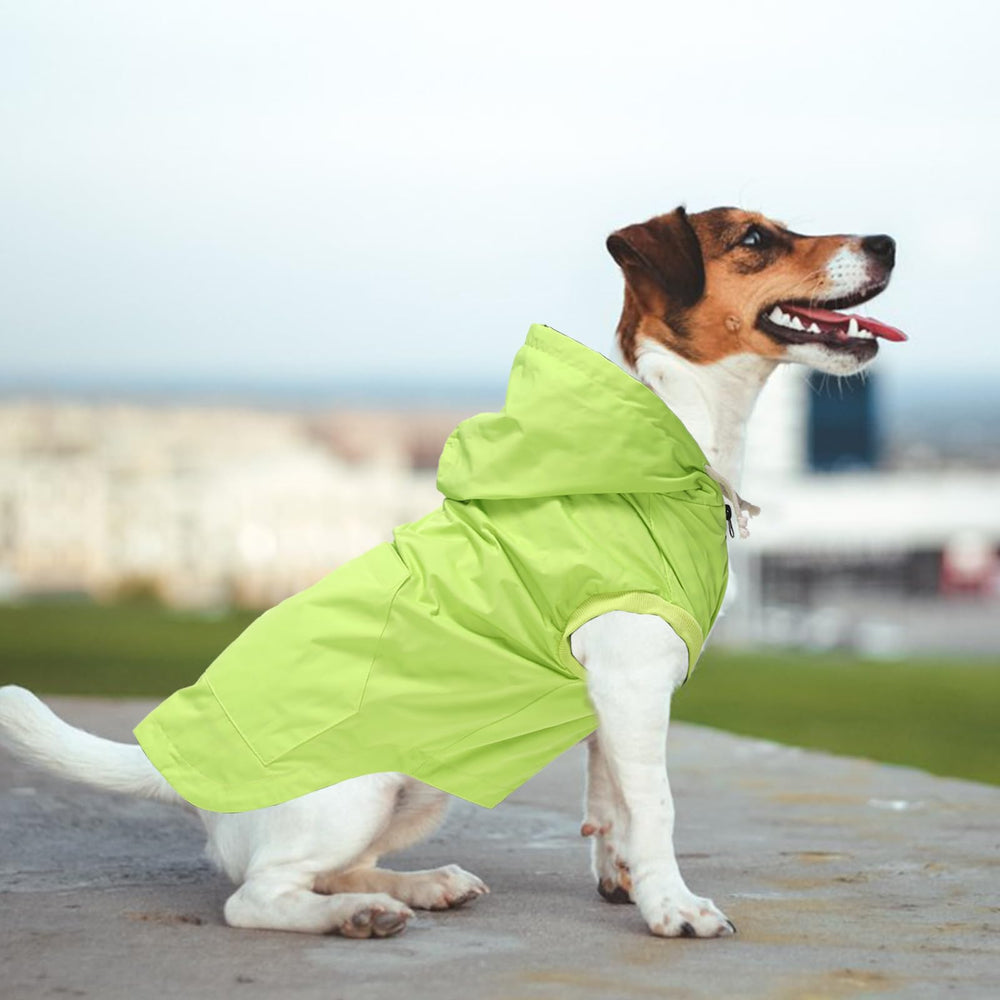 Morezi impermeable para perros con capucha para días de lluvia.