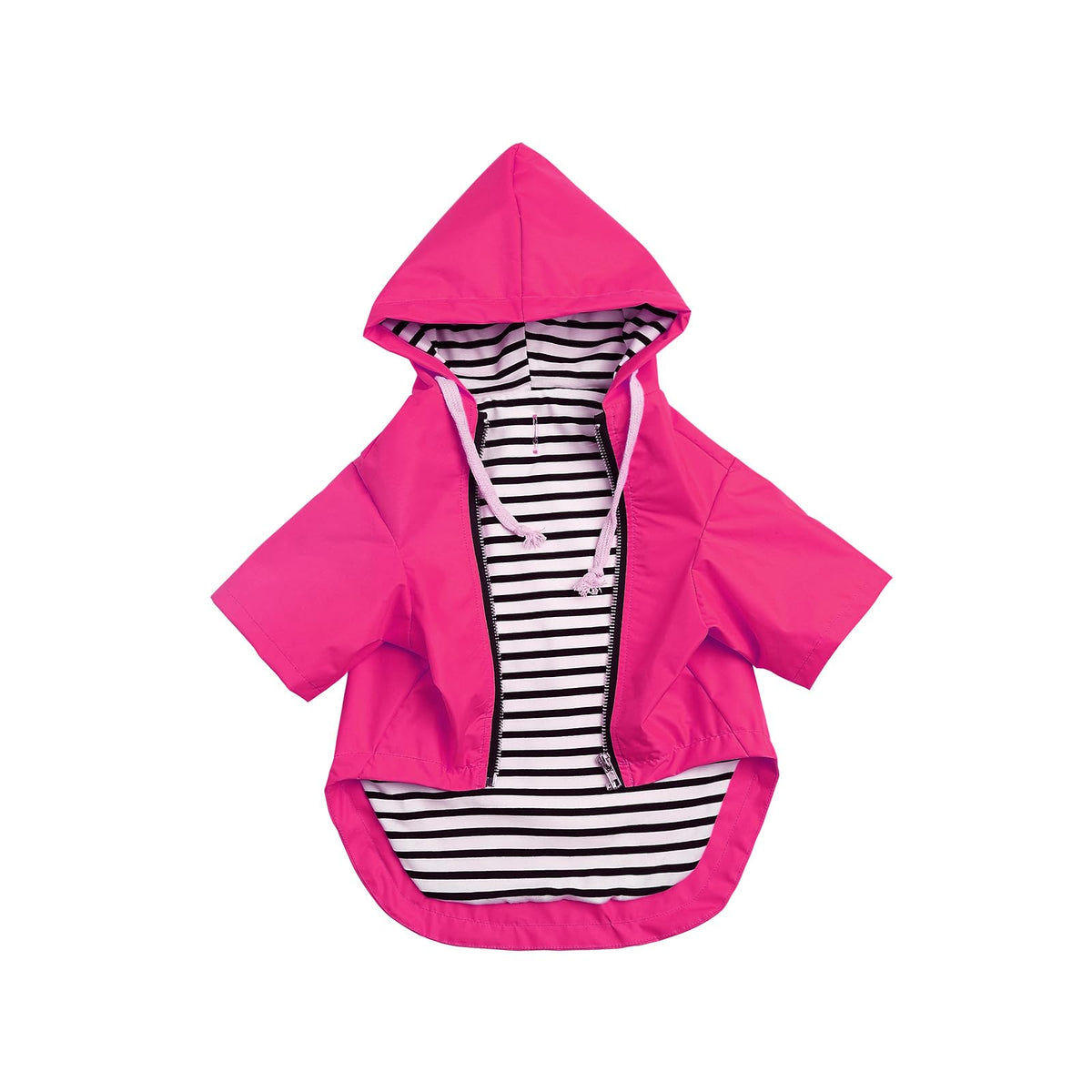 Morezi impermeable para perros rosa, talla M, protección contra la lluvia para paseos