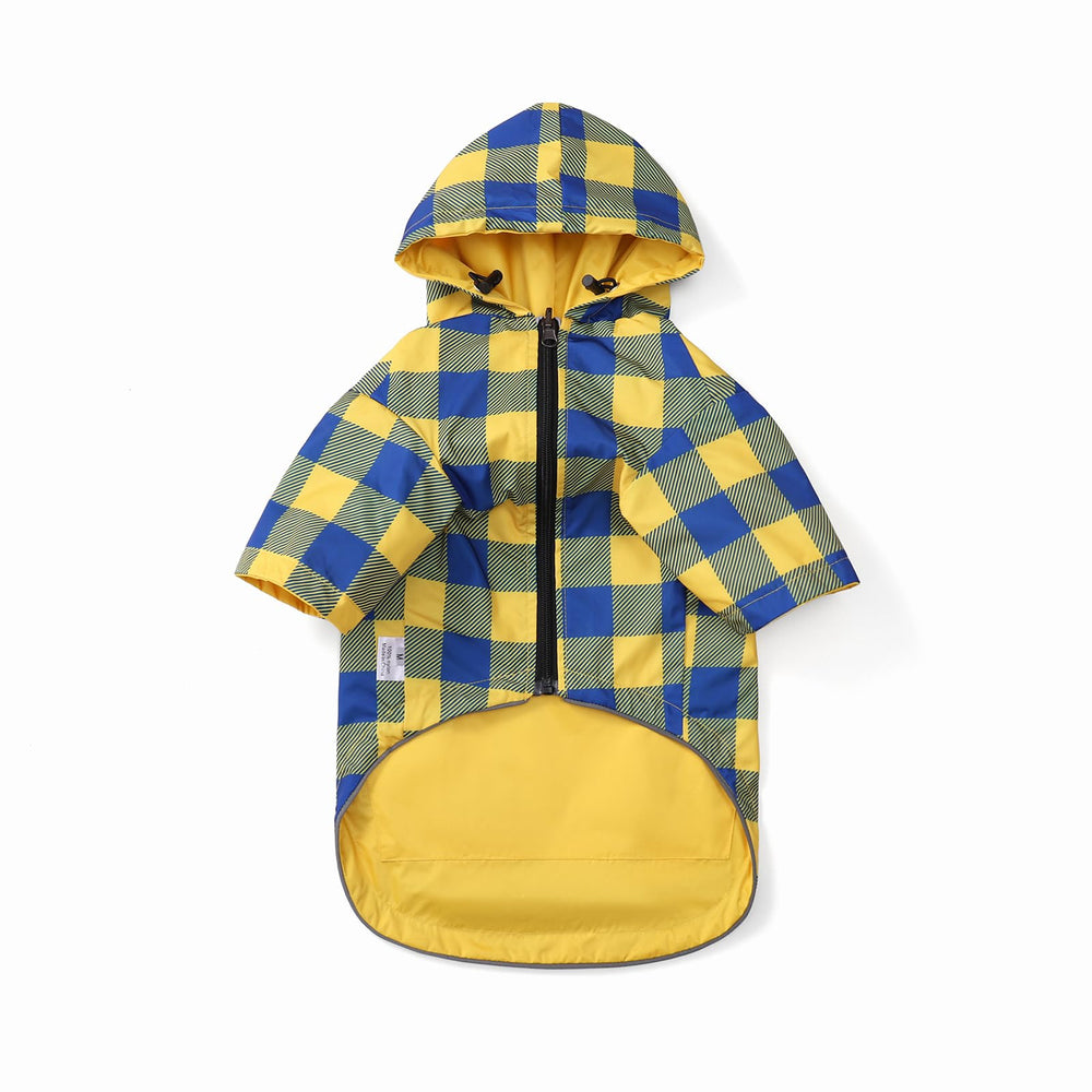 Morezi chaqueta impermeable para perros, vista frontal, protege del agua en paseos.