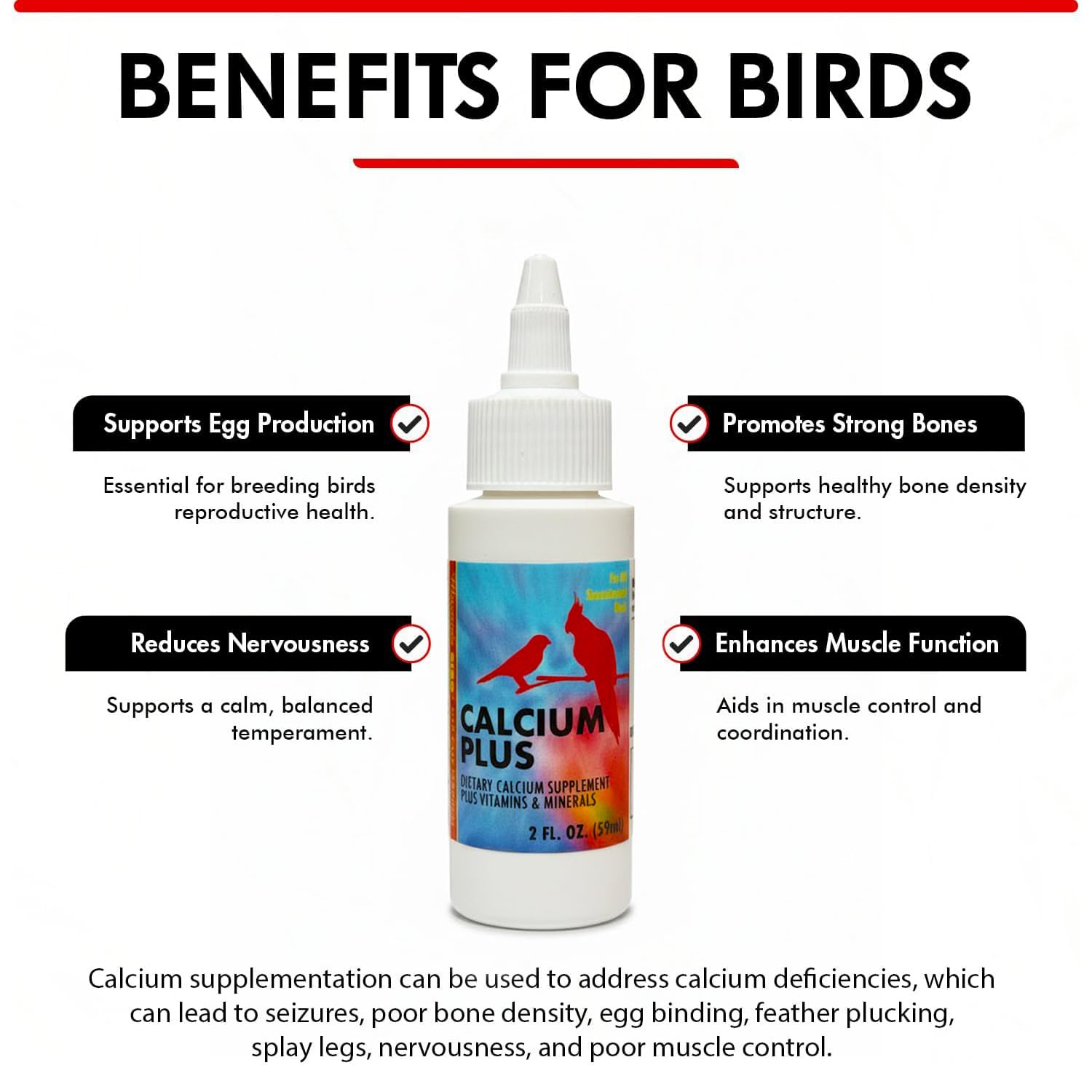 Morning Bird Calcio Plus Líquido, se integra fácilmente al alimento del ave.