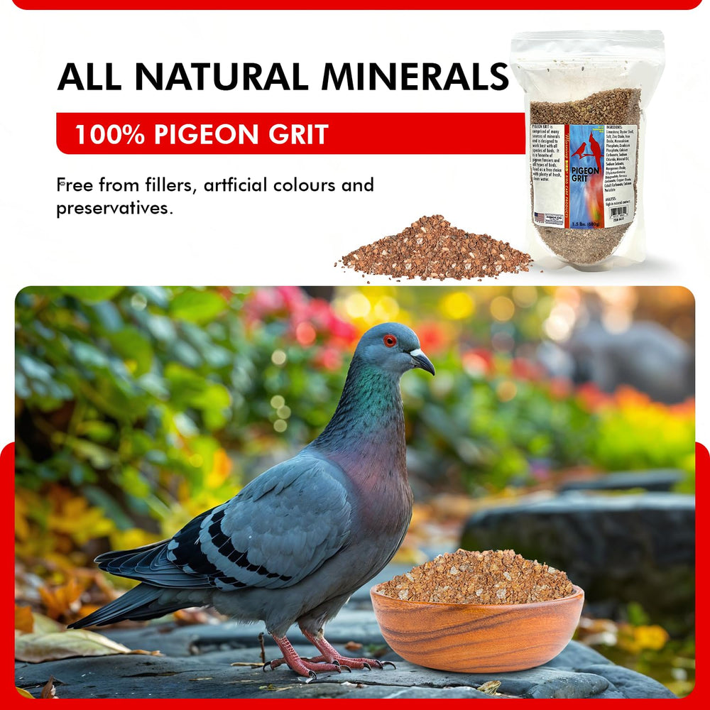 Morning Bird granulado para palomas, fácil almacenamiento en bolsa hermética.