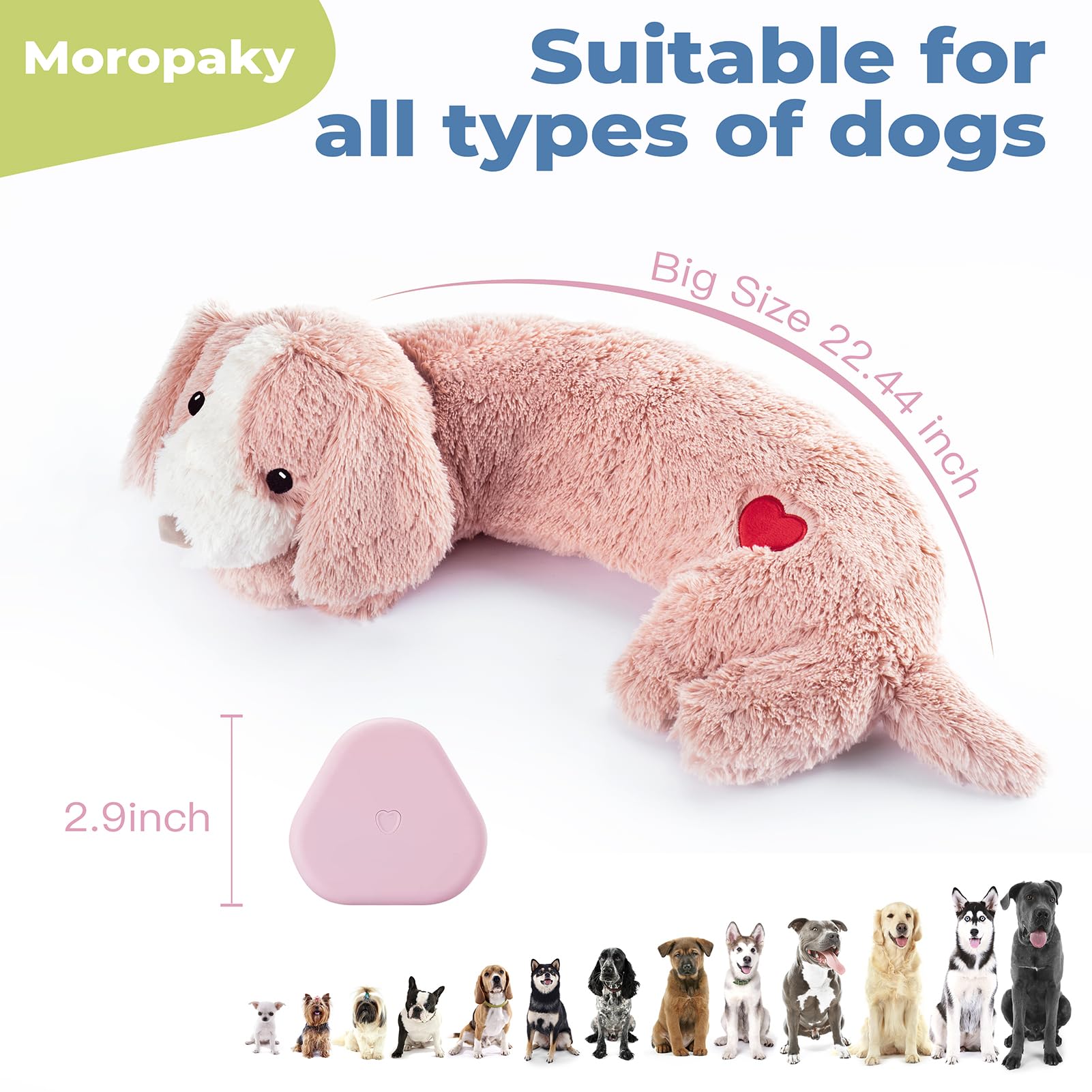 Moropaky Juguete Latido acompañamiento nocturno para perros nerviosos
