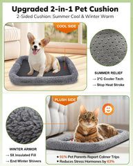 Morpilot transportín para gatos con diseño de malla balanceada para visibilidad y respiración.
