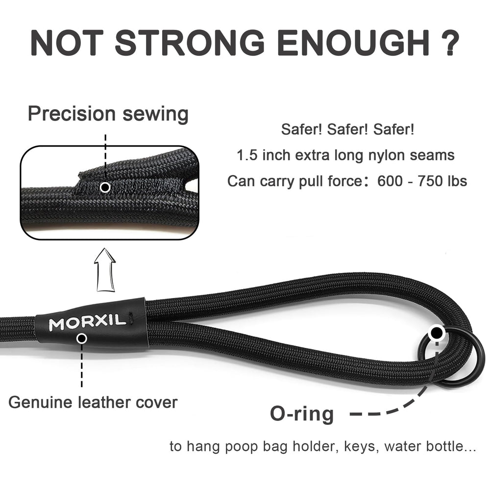 MORXIL Slip Lead diseñado para perros medianos y grandes en aventuras.