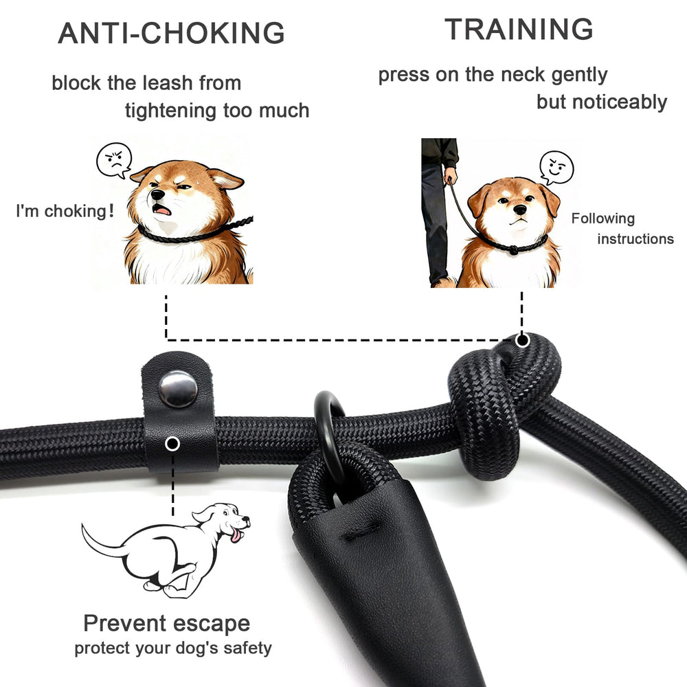 MORXIL Slip Lead con sistema cierre dual para control suave durante paseos.