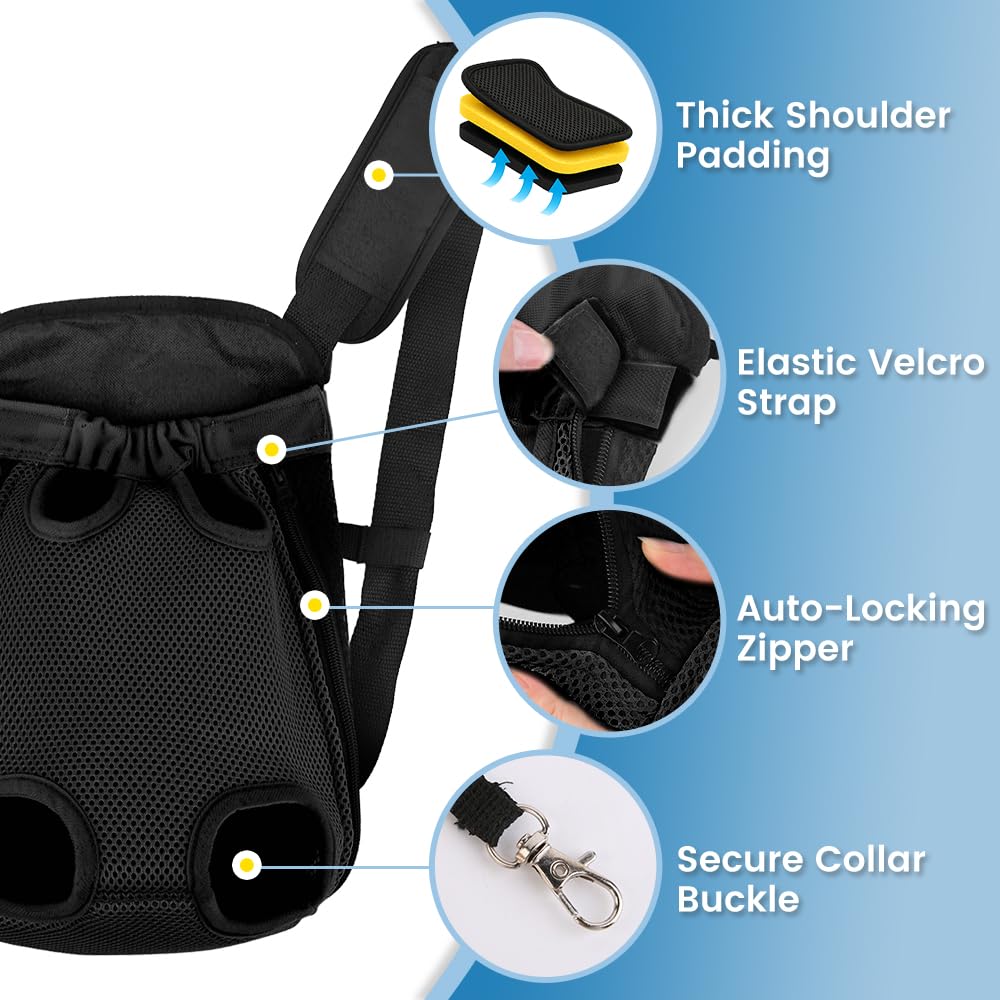 Mosago mochila portabebés perro base acolchonada para comodidad prolongada.