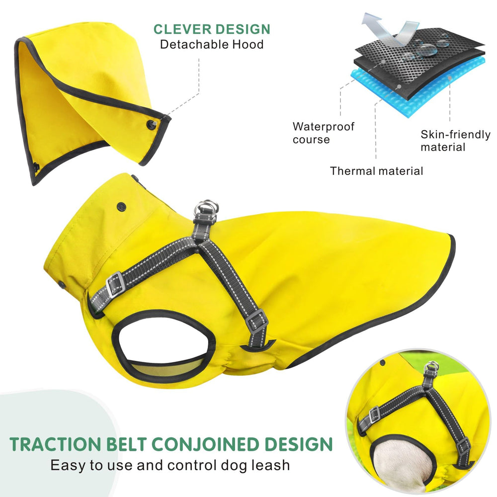 Mosucoirl cierre-trasero-perro facilita vestirse rápido con impermeable