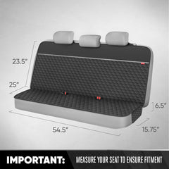 Funda antideslizante de Motor Trend para asiento trasero evita movimientos de la mascota.