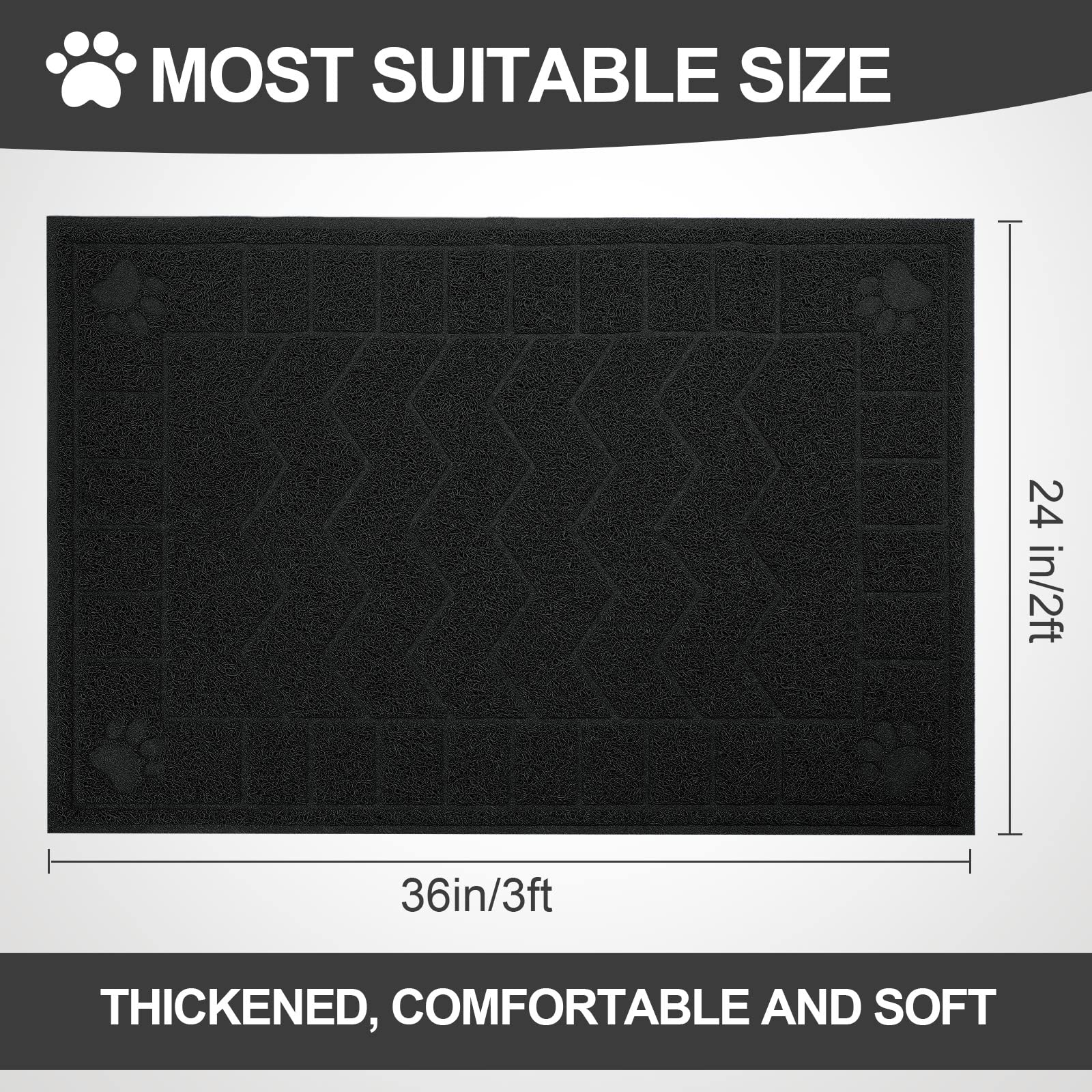 Motsamla tapis litière mesh indentation retient les particules pour sol propre