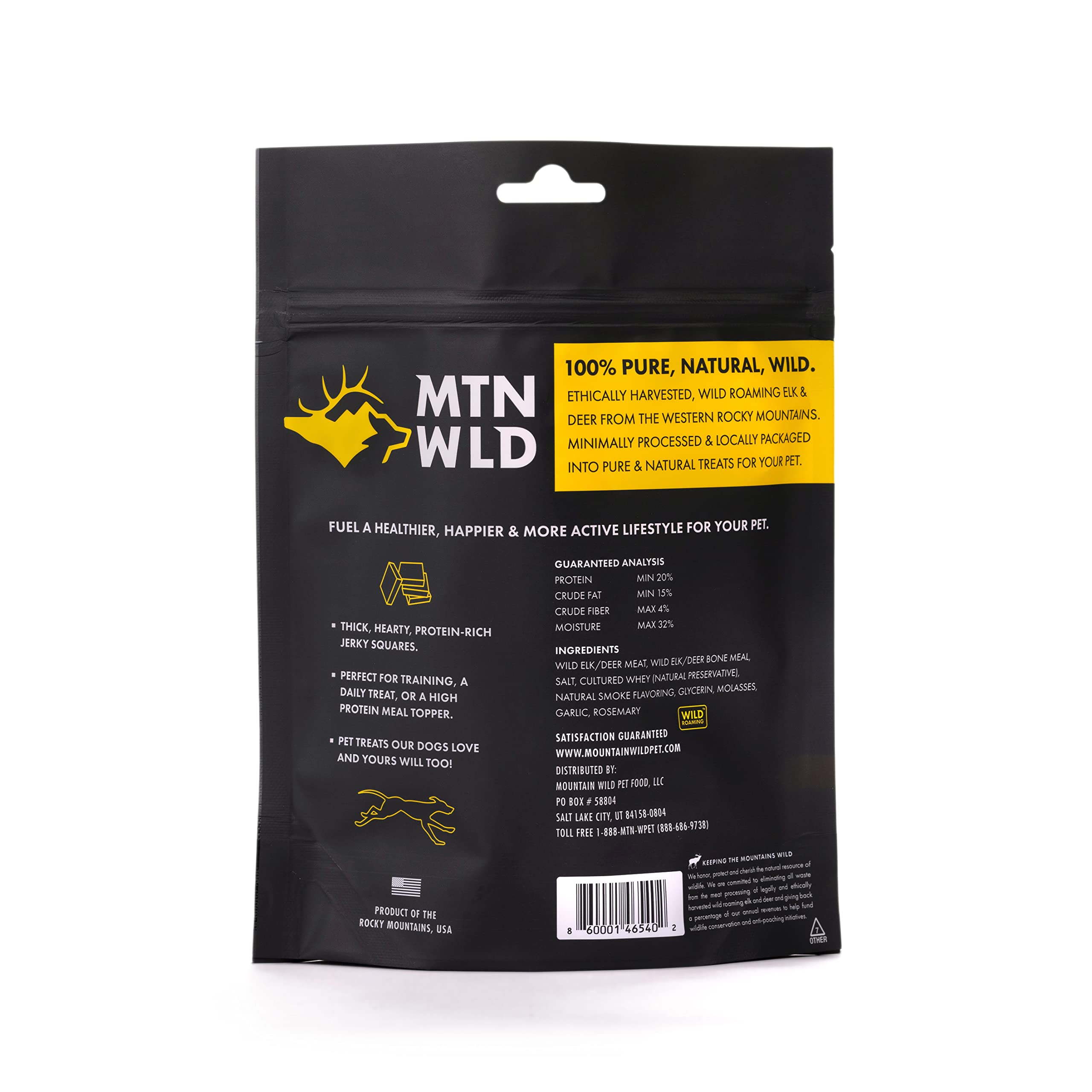 MOUNTAIN WILD carne-de-venado-sin-rellenos, snack proteico natural para perros