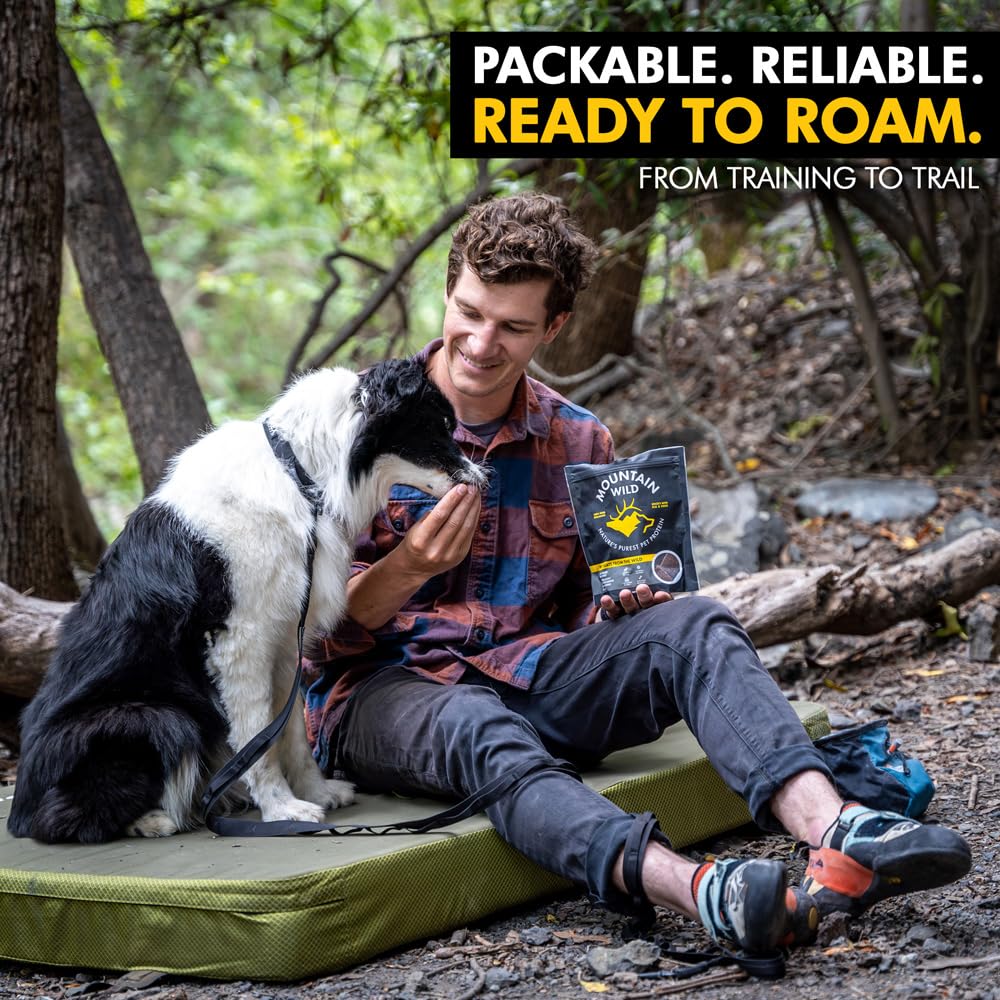 MOUNTAIN WILD sabor natural y nutritivo para perros activos.