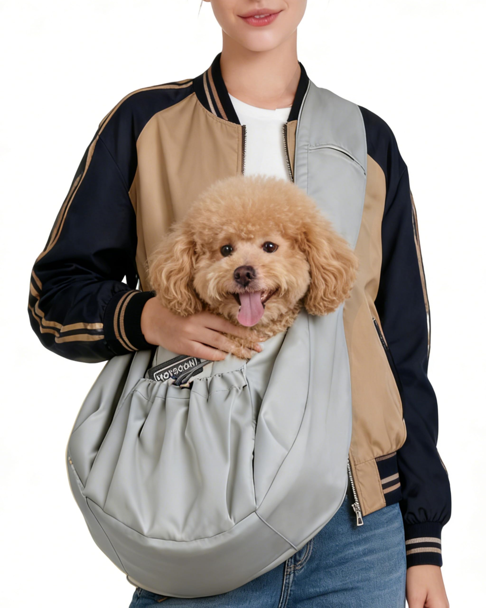 Moysoon portador para perro pequeño con hombro ancho, comodidad en paseos.