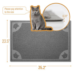Mr. Pen alfombrilla grande para arena de gato, base antideslizante para no desplazarse.