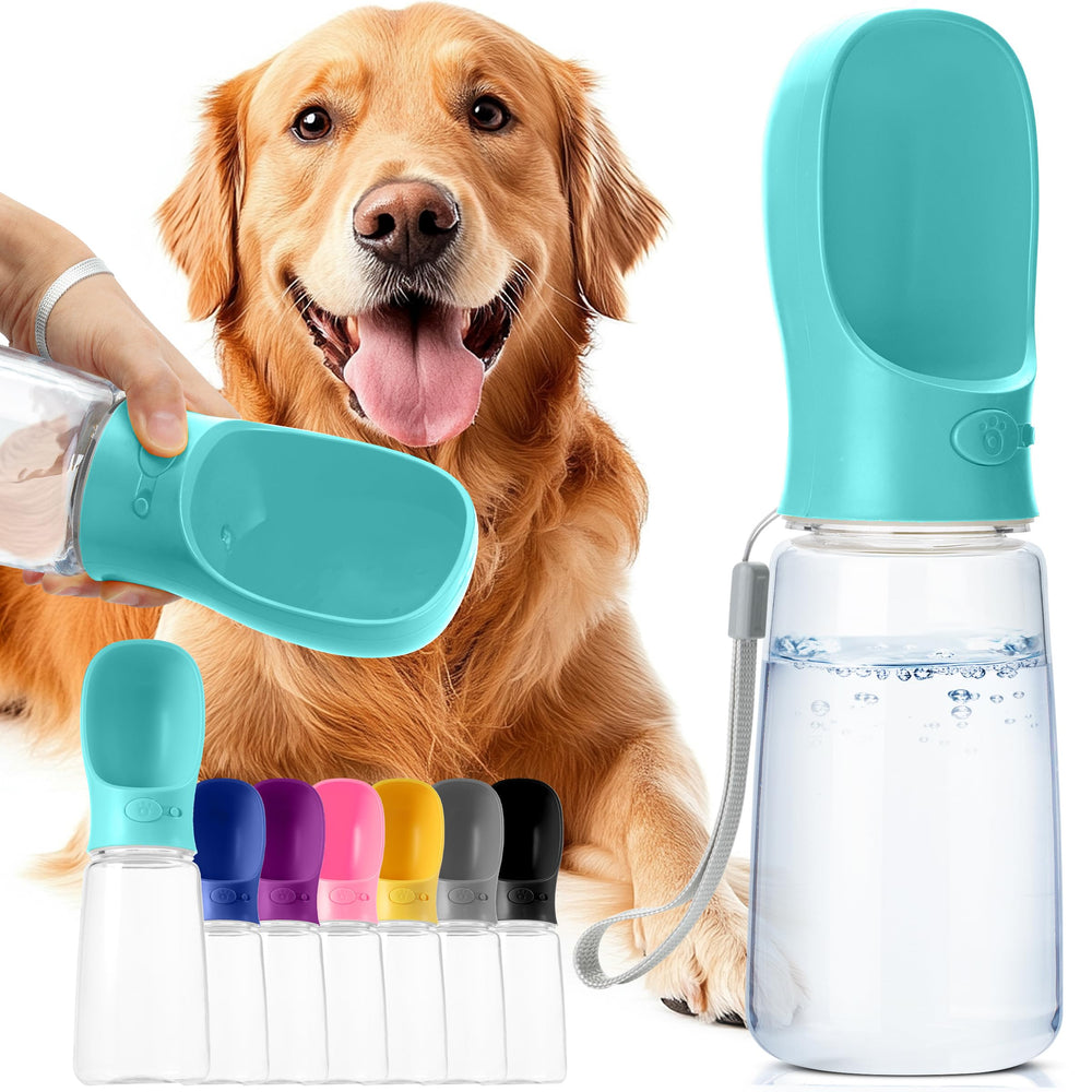 Mr. Pen botella de agua para perro 19 oz en azul, ideal para viajar.