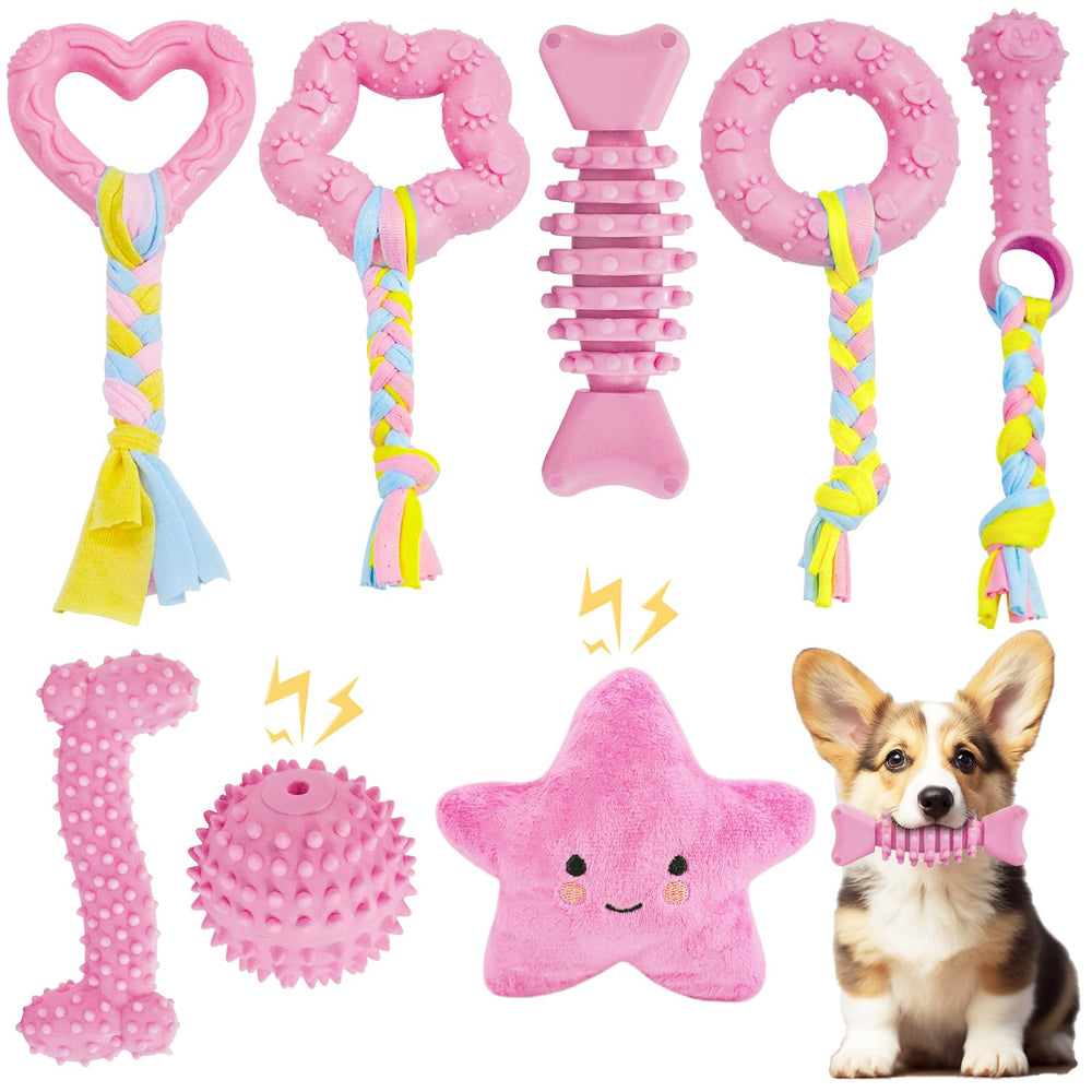 Juguete para cachorros MRSOHRET set de 8 piezas para juego y dentición