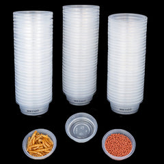 Copa MRTIOO para alimento y agua de geco crestado, vista clara para observar la comida.